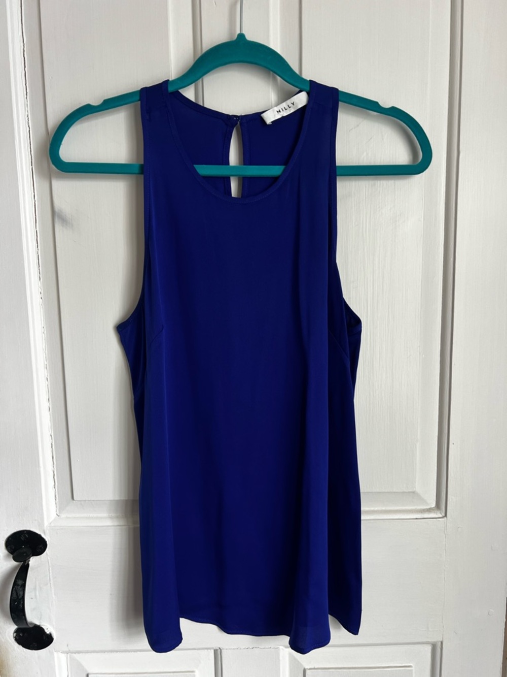 Milly Cobalt Scoop Neck Sleeveless Tank